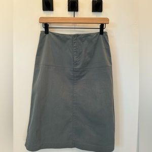 Banana Republic, gray/blue, below the knee, silk lined, size 2, skirt